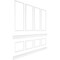 Ekena Millwork Wainscot Paneling Kit, Urethane, 94-1/2 in L, Factory Primed WPKUST032P096 - alternate 3
